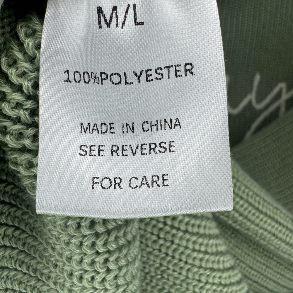 Sage Green Vacay Graphic Knit Sweater M/L Relaxed Fit Lightweight Crewneck - Picture 5 of 5